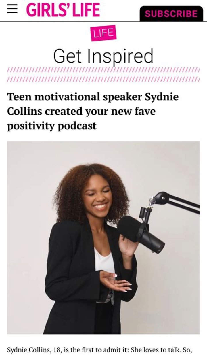 Teen motivational speaker Sydnie Collins created your new fave positivity podcast